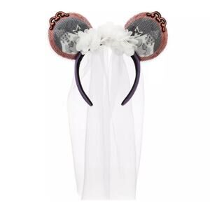Disney Haunted Mansion The Bride Veil Headband Minnie Ears